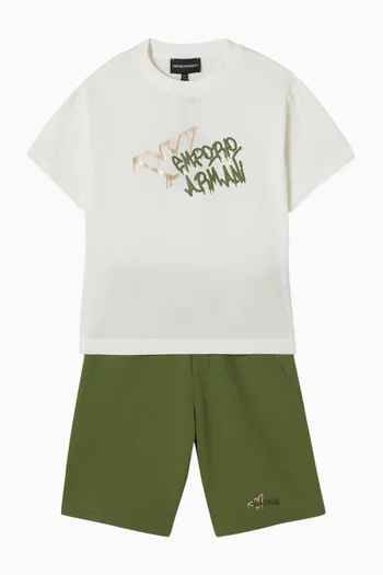 Text Logo T-shirt in Cotton