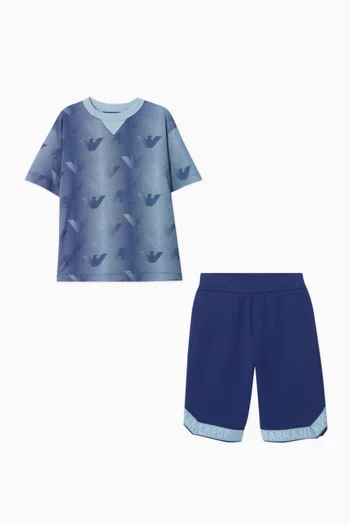 Eagle Logo T-shirt & Shorts Set