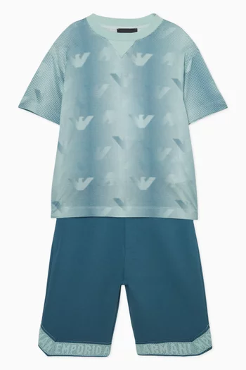 Eagle Logo T-shirt & Shorts Set