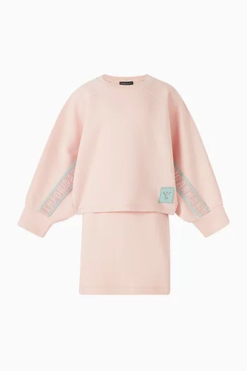 EA Text Tape Baggy-sleeves Sweatshirt in Cotton