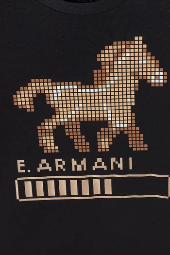 Horse Fantasy-print T-shirt in Cotton