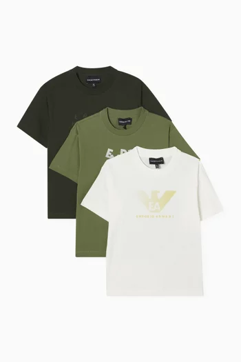 طقم تي شيرتات قطن، 3 قطع