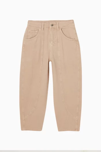 بنطال جينز مطرز بشعار الماركة دينم