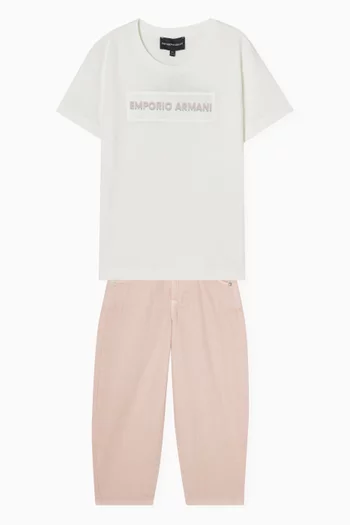 Logo Wide-leg Jeans in Denim