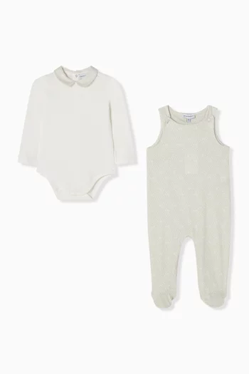Eagle Logo Top & Dungarees Set