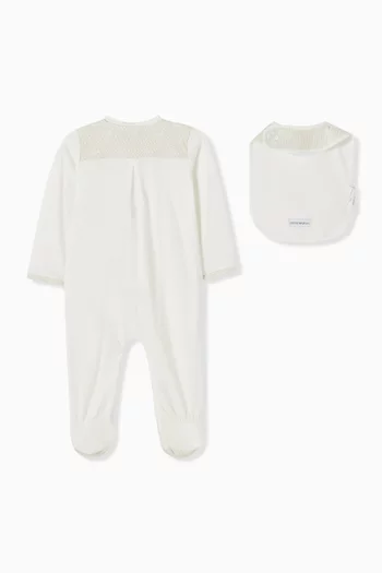 طقم صدرية وبيجاما قطعة واحدة بشعار النسر