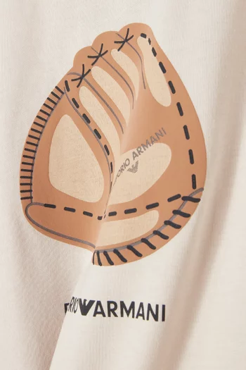 تي شيرت بطبعة كرة سلة قطن