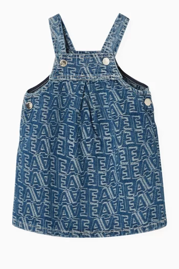 Logo Dress in Denim