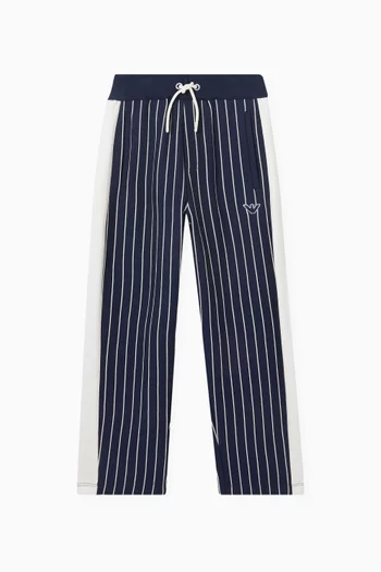 Loose Fit Striped Pants in Cotton