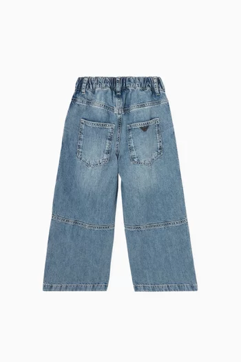 Elasticated Pants in Denim