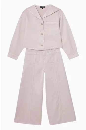 Logo Wide-leg Jeans in Denim