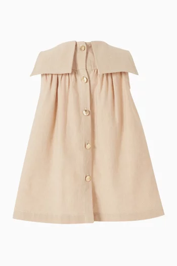 فستان بأزرار دينم