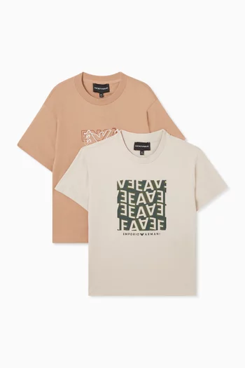 طقم تي شيرتات قطن، 2 قطع