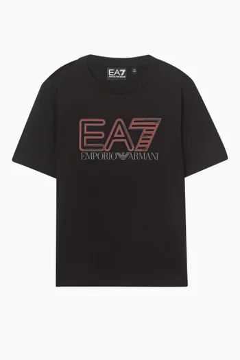 Macro Logo T-shirt in Cotton