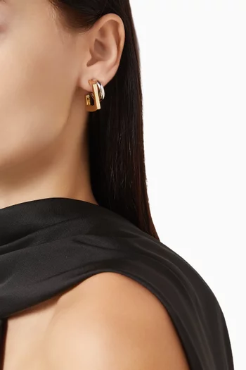 Tina Mini Earrings in Plated Brass