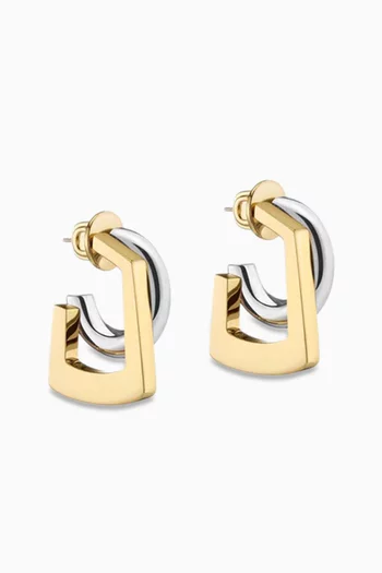 Tina Mini Earrings in Plated Brass