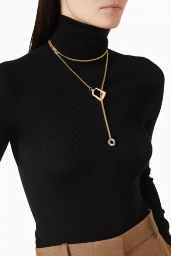 قلادة تينا نحاس مطلي ذهب عيار 12‏