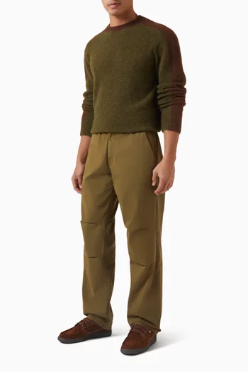 سترة ألباين منسوجة بتفاصيل بلون مغاير مزيج صوف ألبكة