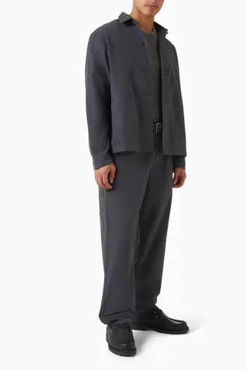 قميص بيري بنمط جاكيت قماش مقاوم للتمزق