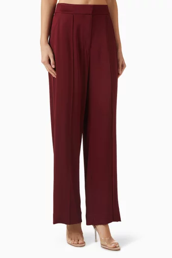 Kyra Wide-leg Pants in Satin