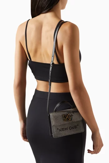 حقيبة بيبي جيتني بطبعة عبارة دينم