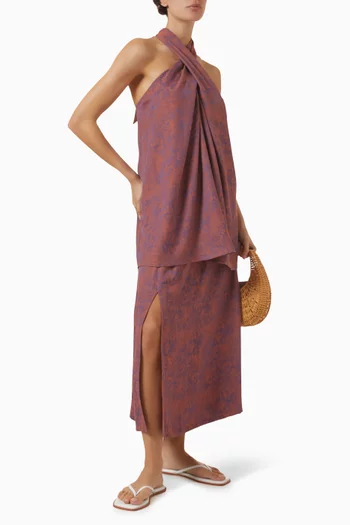 تنورة نالا مزينة بنقشة