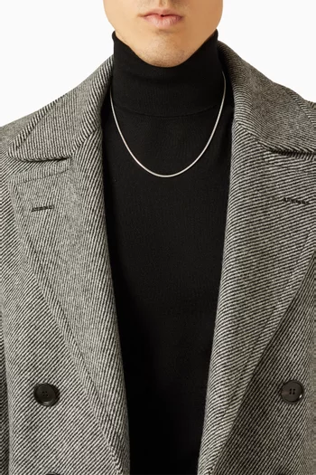 قلادة بسلسلة على شكل جسم أفعى 3 مم فضة إسترلينية