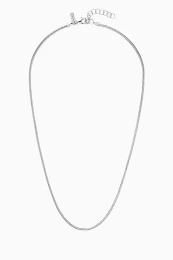 قلادة بسلسلة على شكل جسم أفعى 3 مم فضة إسترلينية