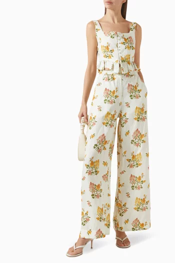 Eslabon Cordillera Crop Top in Linen