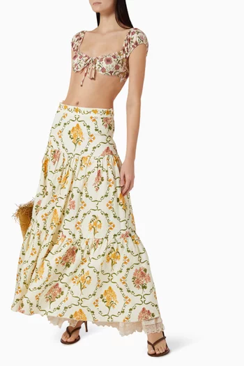 Anis Cordillera Skirt in Linen