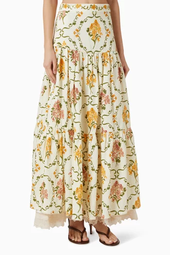 Anis Cordillera Skirt in Linen