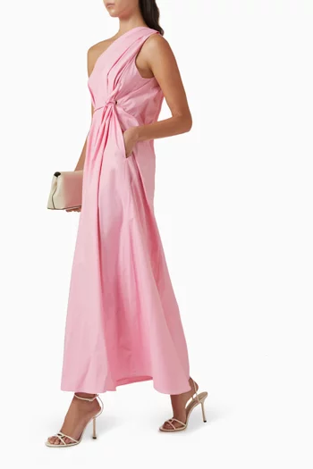 فستان باراشوت بكتف مكشوف قطن