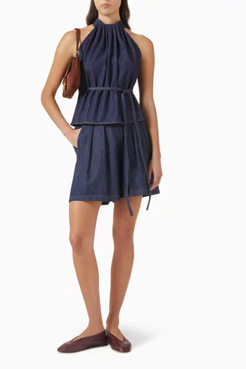 شورت بطيّات دينم