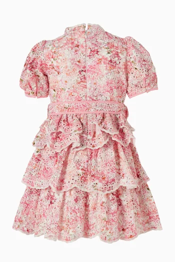 Julietta Embroidered Mini Dress in Cotton