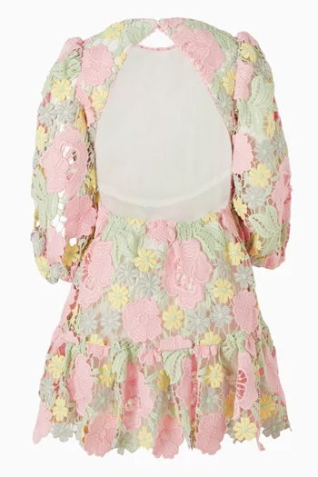 فستان إستيلا قصير ومطرز