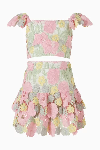 تنورة استيلا قصيرة مطرزة