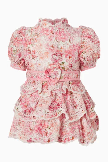 Julietta Embroidered Dress in Cotton