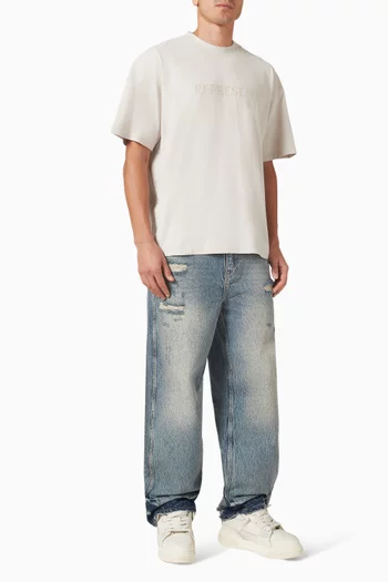 Serif Logo T-shirt in Cotton