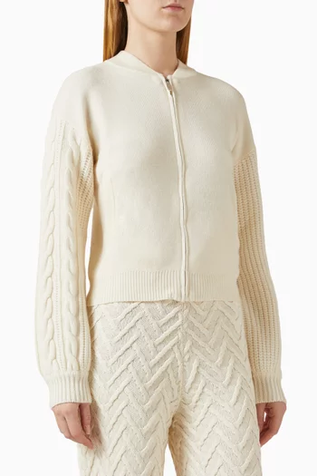 Contrast Sleeve Bomber Jacket