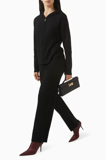 The Cable Knit Straight Leg Pants