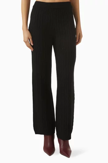 The Cable Knit Straight Leg Pants