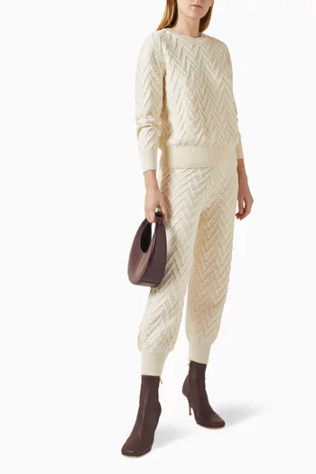 The Textured Cuff Hem Pants