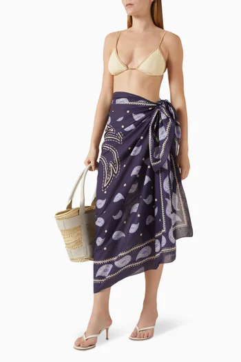 Vibrant Horizons Pareo in Cotton