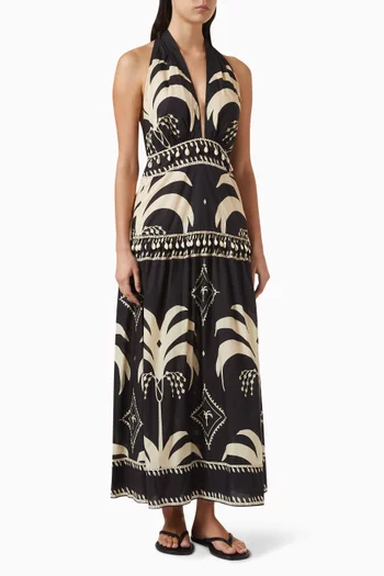 Latin Rhythms Maxi Dress in Cotton