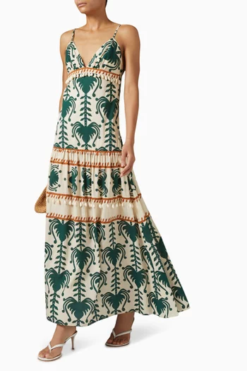 Keeper Printed Maxi Dress in Cotton