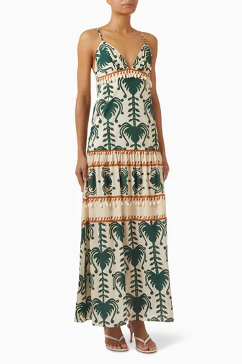 Keeper Printed Maxi Dress in Cotton