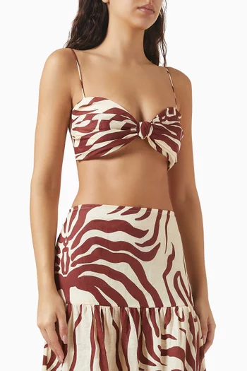 Nudos Del Mar Top in Linen