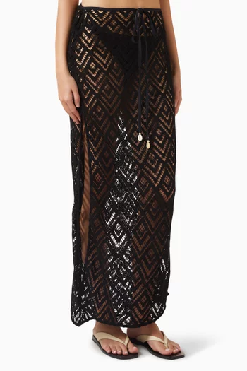 Sheer Soul Maxi Skirt in Cotton