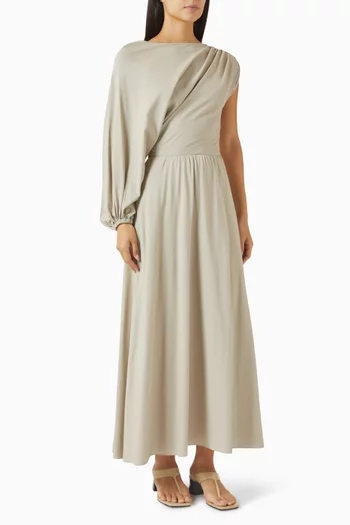 Balmy Draped Dress in Cotton