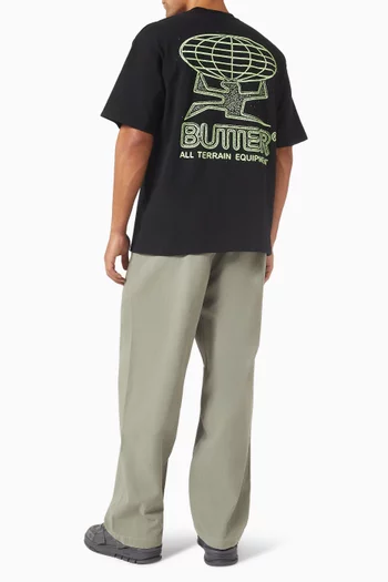 تي شيرت بطبعة كرة أرضية قطن